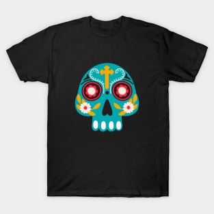 Dia de los muertes skull. Mexican Day of the Dead. T-Shirt